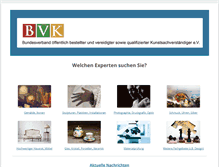 Tablet Screenshot of bv-kunstsachverstaendiger.de